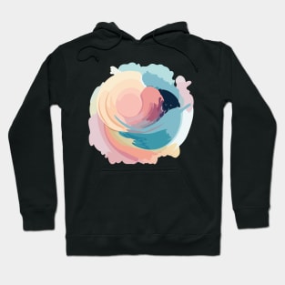 gentle watercolor wash effect Hoodie